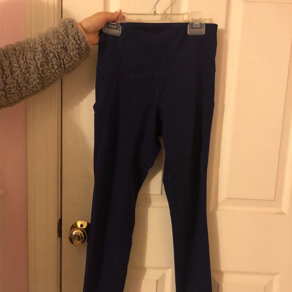 Old Navy Blue Mesh Leggings w/ Pockets